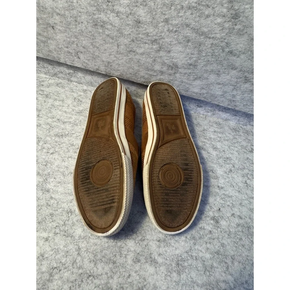 Ralph Lauren slip on casual boat tan leather Women's size 9.5B used 016